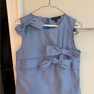 NWT Banana Republic Light Blue Sleeveless Top with Bows